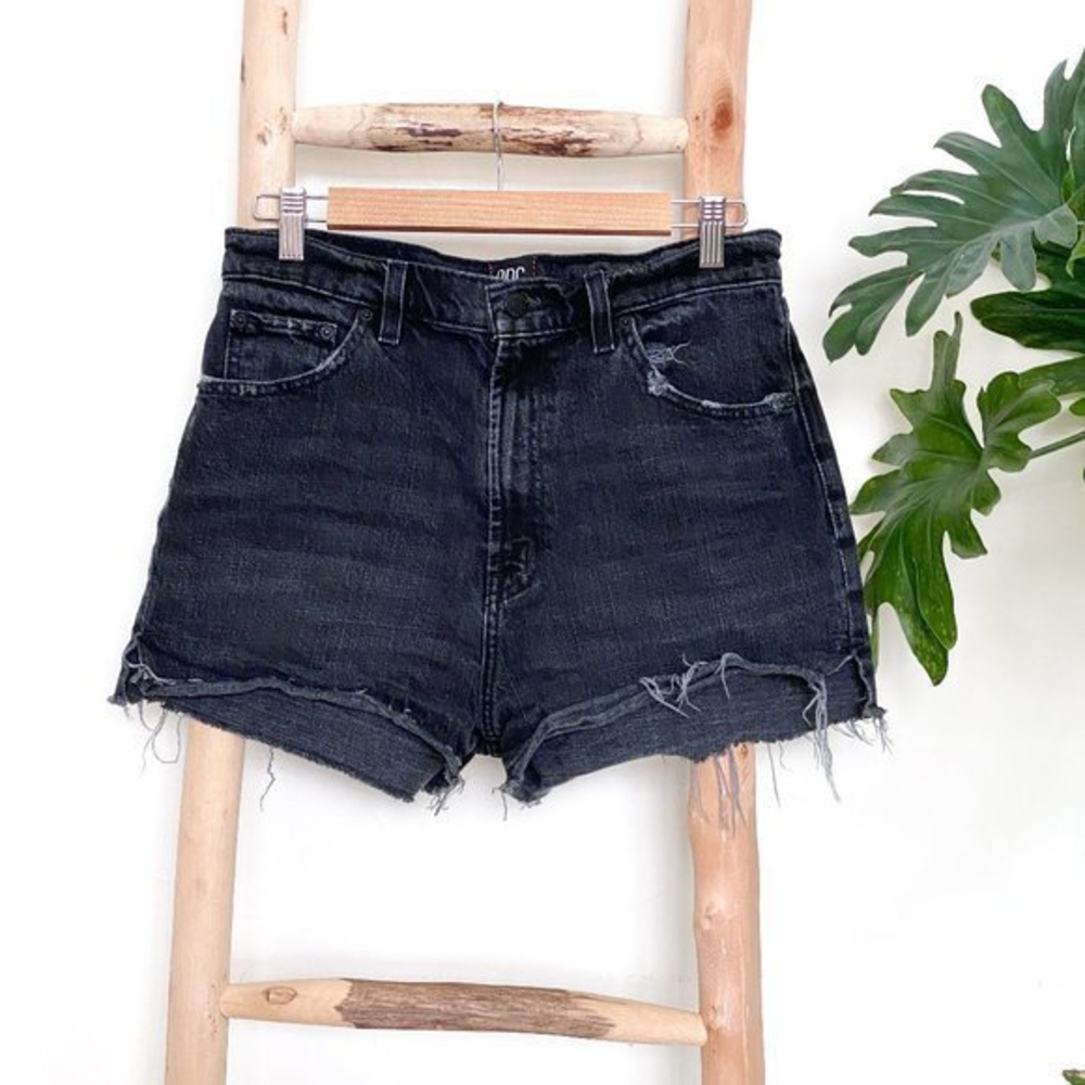 BDG URBAN OUTFITTERS Girlfriend High Rise Black Cut Off Shorts Size‎ 29